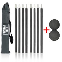 차양막설치 어닝설치비용 비가림차양 조정 가능한 방수포 알루미늄 천막 지지대 보관 가방 포함 캠핑 막, 05 BK with 2 balls