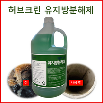 유지방분해제 업소기름막힘 방지 및 하수구유지방 유지방제거제 허브크린, 유지방분해제 4L