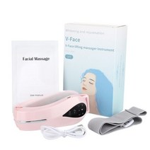 V라인 턱 리프트 벨트 기계 페이스 슬리밍 진동 레드 라이트 블루 LED 관리 리프팅 장치 마사지