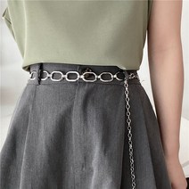 DFMEI 타원메탈 허리스트링 여성 뷰티풀 원피스 블라우스 정장장식 슬림벨트 여름