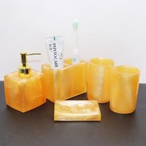 호텔 욕실 수지세트 욕실 액세서리 세트 수지 소재 비누 디스펜서 칫솔 홀, 5 Pieces Set E