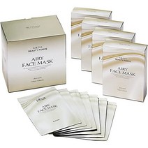 일본직발송 6. 액시지어 (AXXZIA) 뷰티 포스 에어리 페이스 마스크 28장들이 시트 마스크 팩 마스크 페이, One Size, One Color