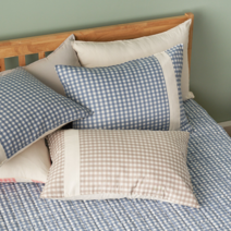 샤이닝홈 하이 샤르르 로슈아 체크 세미 마이크로 베개커버 50x70