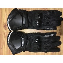 뉴알파인 정품 가죽 GP 오토바이 롱 장갑 레이싱 드라이빙 프로 오리지널, 01 Black