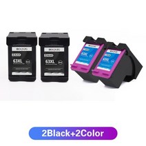 iboqvzg 63xl 재제조 카트리지 교체용 hp 63 xl 잉크 카트리지 Deskjet 1110 1111 1112 2130 2131 2132 프린터, 2세트