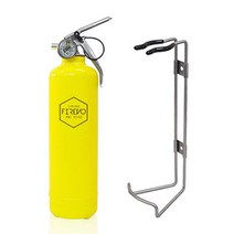 NEW 뉴 피레보 FIREVO 디자인 소화기 벌크와 스텐벽부거치대 / ABC 분말 예쁜 실용적 선물용 가정용, NEW 라이트레몬 벌크+벽부스텐거치대