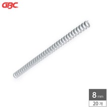 사무용품 제본용품 파란색 GBC 제본링 클릭링 3대1 20개입 8mm 흰색 검은색 12mm 16mm, GBC 3대1 클릭링 8mm 20개입 흰색