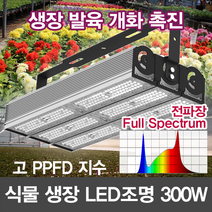 윤라이팅 12361 LED 식물생장등 보광조명 전파장 full spectrum 렌즈집중형 300W 투광기 /LED식물성장조명/보광등/식물LED/과수원/농장조명/스마트팜/식물공장, 60도 전파장/Full spectrum