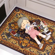 미니어처 소품 카페트 마우스패드, 원형