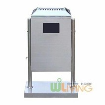 리빙 사각행거형 스텐휴지통 400X300X950 85L, 단품