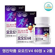 요오드정제 요오드 아이오딘 갑상선 영양제 요오드칼륨정 60정, 60정 2통