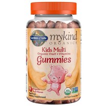 마이카인드 유기농 어린이 멀티비타민 젤리 120개