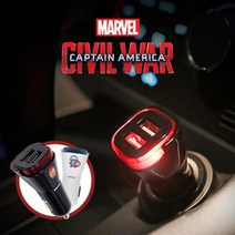쭈bhnj__TKDS 마블 시빌워 3.1A 듀얼 USB 차량용 LED 충전기 LED거잭 시가 용기 31A지 2PORT 용가 시거 카기♥hopenjoy!, ♥hopenjoy!시빌워-아이언맨