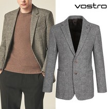 보스트로 보스트로 브러쉬 그레이 글렌체크 자켓-M0KC1880