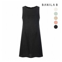 [바닐라비] 여성 핀턱 라운드 트위드 미니 원피스