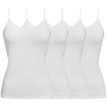 모띠마마 여성용 순면 스판 끈나시 4p