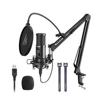 USB Microphone with One-Touch Mute and Gain Knob MAONO Professional Condenser Computer PC Mic for P
