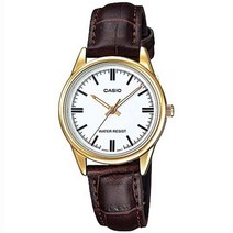 Casio 여성용 쿼츠 무브먼트 시계 12 레더 스트랩 브라운 (EAW-LTP-V005GL-7AUDF)567482
