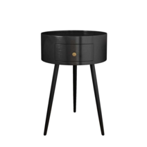 사이드테이블 침대옆 소파 보조 테이블 협탁 간이틈새, 검은 호두 나무 껍질 베니어