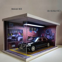 벤츠 e300 1:24 다이캐스트 자동차 피규어 모형 프라모델 전시, 블랙 + 차고