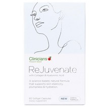 뉴질랜드 클리니션스 Clinicians Rejuvenate 콜라겐 히알루론산함유 리쥬베네이트 60캡슐, 3팩
