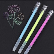 하이라이트 귀여운볼펜 컬러 젤리펜 공시생 젤리롤펜 필기구, 화이트(c)