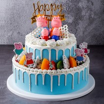 2단 파티 케이크 모형 장식 리얼 시뮬레이션 디피 전시 진열 베이커리 빵 집 레스토랑 생일, t283 + 10+6인치