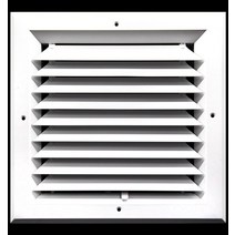 15.2 x 15.2cm(6 x 6인치) HVAC 벤트 커버 - 1방향 압출 알루미늄 천장 디퓨저 스퀘어 [외부 치수: 22.9cm(9인치) 너비 22.9cm(9인치) 높이], 1 Way