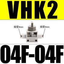 SMC 타입 핑거 밸브 VHK 시리즈 배기 포함 원터치 피팅 공압 액세서리 스위칭 레귤레이터, 01 VHK2 04F-04F
