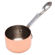 그레이비 보트 구리 도금 소스 컵 우유 컵 감자 튀김 소스 컵 서양 식당 특수 구리 냄비 3.8cm, 13.6x3.8cm, 로즈 골드