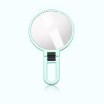 휴대용손거울 1015X 확대 라이트 메이크업 거울 핸드 미러 헬드 접이식 양면 화장대 여행 휴대용 도구, green 15x