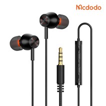 맥도도 커널형 3.5mm 유선 이어폰, 블랙, HP-3500