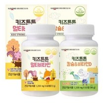 일동생활건강 키즈튼튼 멀티비타민 + 칼슘 비타민D, 60정, 2세트
