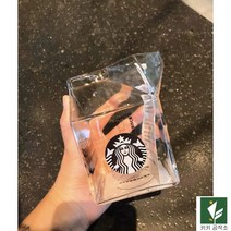 스타벅스 에코시즌 우유팩 콜드브루 글라스 심플 투명창의 커피잔 400ml, 우유팩글라스 400ml