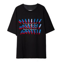 [라벨루쏘] [메종 마르지엘라] S30GC0732 S23935 855 테이프 프린트 오버사이즈 티셔츠