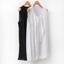 빅사이즈사랑해요 A231L204 쉬폰주름나시블라우스 BG