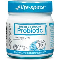 탱탱아가 Life-Space 프리미엄 브로드 스펙트럼 프로바이오틱스 320억 CFU 및 40억 락토바실러스 람노서스LGG를 포함한 15가지 다양한 균주 소화기 건강을 위해 제조 2, [01] 프리미엄 넓은 스펙트럼, [01] 30.0인분 (1팩)