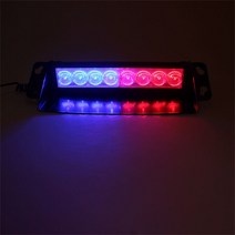 트랙터 농업용 새로운 8LED 12V 자동차 LED 스트로브 라이트 트럭 비상 성 노출증 대시 경고등 주간 주행 플래시 Led 경찰 조명 레드/블루, 01 Red blue