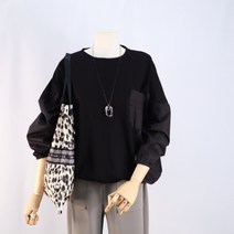 3층 멜본 포켓스트링 티블라우스 STLA21T32