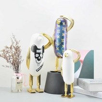 하이메아욘 조각상 Bosa 화병 세라믹 장식, 스몰 블랙 20cmx10cm