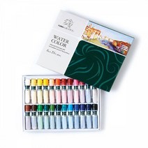 동아 파블 그라피코 수채화 물감 24색/수채/물감/수채화/파블/6ml/화방/fable/그라피코/동아/디자인/grafico/학용품/그림/24색, 1