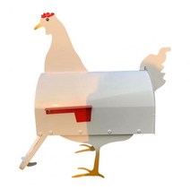 재미있는 정원 사서함 녹 방지 편지 받기 위대한 말 암소 닭 모양 농장 사서함 장식, 02 Chick