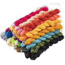 와요또 1mm 1.5mm 폴리 매듭 팔찌 끈 매28컬러 수공예 끈팔찌, 1mm(23m), 24.진파랑