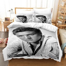 미니트레일러 미니카고트레일러 캠핑 트롤리 웨건 엘비스 프레슬리 락 가수 3D 침구 세트 소프트 듀벳 커, 02 Eu King 240x220cm, 10 10