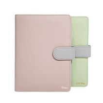 이니셜스 기본형 다이어리 / 이름 로고 각인 25절(A5) 32절(B6) 40절 6공 시스템 2023 업무용 플래너, 파스텔 기본형_핑크/그레이