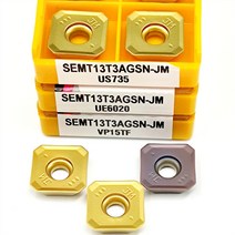 금속 선반 부품 가공 SEMT13T3 US735 UE6020 VP15TF 엔드 밀링 커터 카바이드 터닝 10 피스, 01 SEMT13T3AGSN US735