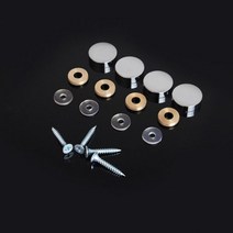 파스너 화스너 ㄱ자 철 4PCS 빌보드 장식 손톱 유리 패스너 거울 고정 스테인레스 스틸 나사 커버 가구 하드웨어, 밝은 은색, 12mm, 4개