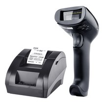 큐알코드 스캐너 리더기 무선 바코드인식기 스캔 마트, 유선 1차원 스크린  열전사 영수증 USB