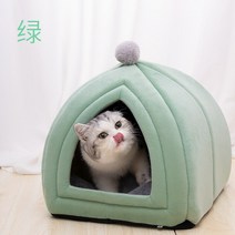 애완동물 숨숨이집 고양이집 애완견집, M (5kg 이내), 그린