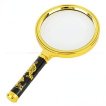 휴대용 핸드헬드 10X 확대경 60mm 레트로 핸들 돋보기 눈 루페 유리, 02 WHITE_03 80mm